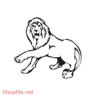 Vector Hình Xăm Decal Sư Tử Ấn Tượng