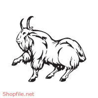 Vector Hình Xăm Decal COn Dê Ấn Tượng