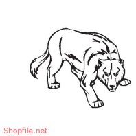 Vector Hình Xăm Decal Sói Ấn Tượng