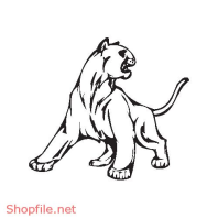 Vector Hình Xăm Decal Sư Tử Ấn Tượng