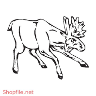 Vector Hình Xăm Nai Ấn Tượng