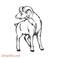 Vector Hình Xăm Decal Dê Ấn Tượng