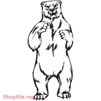 Vector Hình Xăm Decal Gấu Ấn Tượng