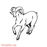 Vector Hình Xăm Dê Ấn Tượng