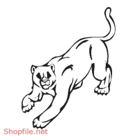 Vector Hình Xăm Decal Sư Tử Ấn Tượng