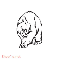 Vector Hình Xăm Decal Gấu Ấn Tượng