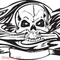 Vector Hình Xăm Decal Đầu Lâu Ấn Tượng