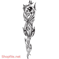 Vector Hình Xăm Decal Đầu Lâu Ấn Tượng