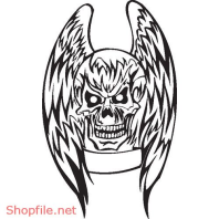 Vector Hình Xăm Decal Đầu Lâu Ấn Tượng