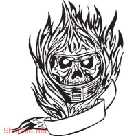 Vector Hình Xăm Decal Đầu Lâu Ấn Tượng