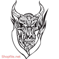 Vector Hình Xăm Decal Đầu Lâu Ấn Tượng