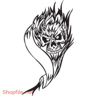Vector Hình Xăm Decal Đầu Lâu Ấn Tượng