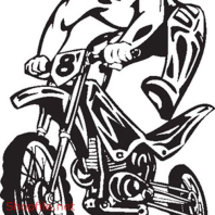 Vector Hình Xăm Decal Moto Ấn Tượng