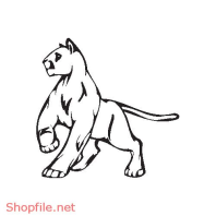 Vector Hình Xăm Decal Cọp Ấn Tượng