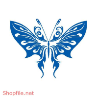 Vector Hình Xăm Decal Bươm Bướm Ấn Tượng