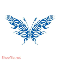 Vector Hình Xăm Decal Bươm Bướm Ấn Tượng