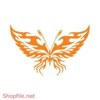 Vector Hình Xăm Decal Bươm Bướm Ấn Tượng