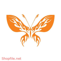 Vector Hình Xăm Decal Bươm Bướm Ấn Tượng