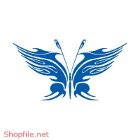 Vector Hình Xăm Decal Bươm Bướm Ấn Tượng