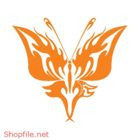 Vector Hình Xăm Decal Bươm Bướm Ấn Tượng