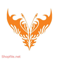 Vector Hình Xăm Decal Bươm Bướm Ấn Tượng