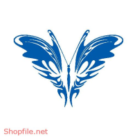 Vector Hình Xăm Decal Bươm Bướm Ấn Tượng