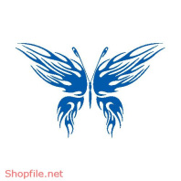 Vector Hình Xăm Decal Bươm Bướm Ấn Tượng