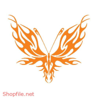 Vector Hình Xăm Decal Bươm Bướm Ấn Tượng