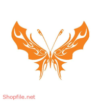 Vector Hình Xăm Decal Bươm Bướm Ấn Tượng