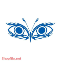 Vector Hình Xăm Decal Bươm Bướm Ấn Tượng