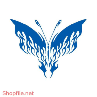 Vector Hình Xăm Decal Bươm Bướm Ấn Tượng