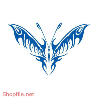 Vector Hình Xăm Decal Bươm Bướm Ấn Tượng