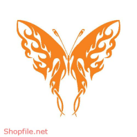 Vector Hình Xăm Decal Bươm Bướm Ấn Tượng