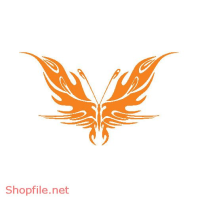 Vector Hình Xăm Decal Bươm Bướm Ấn Tượng