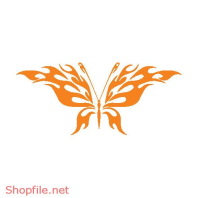 Vector Hình Xăm Decal Bươm Bướm Ấn Tượng