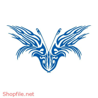 Vector Hình Xăm Decal Bươm Bướm Ấn Tượng