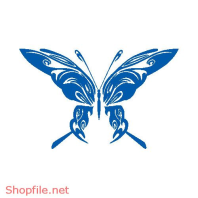 Vector Hình Xăm Decal Bươm Bướm Ấn Tượng