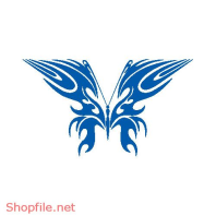 Vector Hình Xăm Decal Bươm Bướm Ấn Tượng