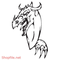 Vector Hình Xăm Decal Rồng Đẹp