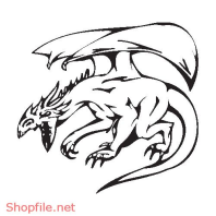 Vector Hình Xăm Decal Rồng Đẹp