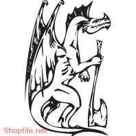 Vector Hình Xăm Decal Rồng Đẹp