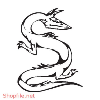 Vector Hình Xăm Decal Dragon Đẹp