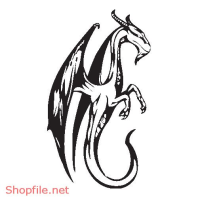 Vector Hình Xăm Decal Dragon Đẹp