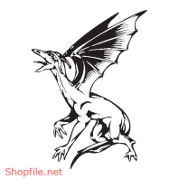 Vector Hình Xăm Decal Dragon Đẹp