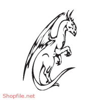 Vector Hình Xăm Decal Dragon Đẹp