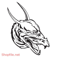 Vector Hình Xăm Decal Dragon Đẹp