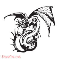 Vector Hình Xăm Decal Dragon Đẹp