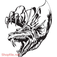 Vector Hình Xăm Decal Dragon Đẹp