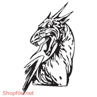 Vector Hình Xăm Decal Dragon Đẹp