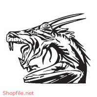 Vector Hình Xăm Decal Dragon Đẹp